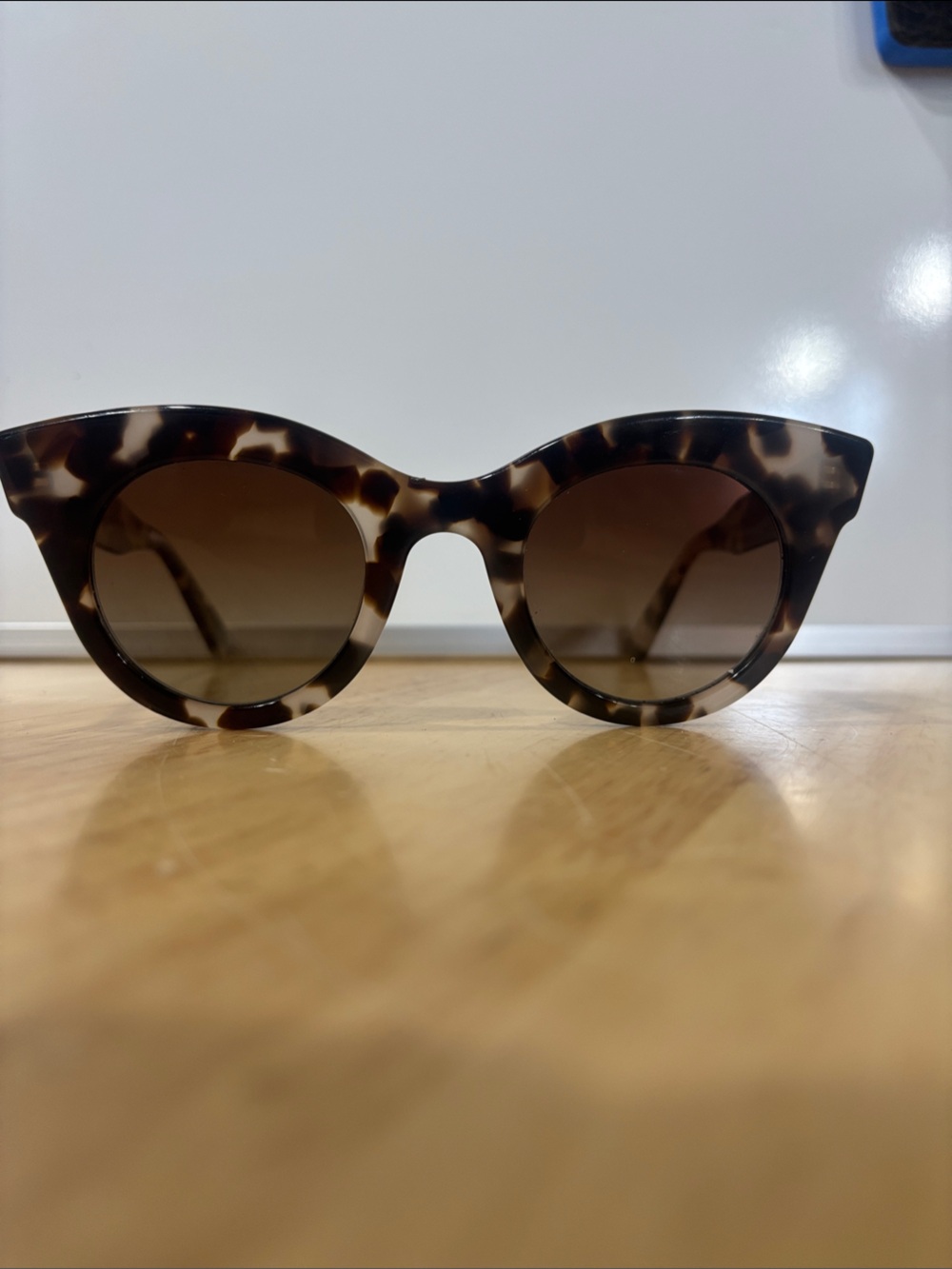 KREWE OLIVIA Tortoiseshell Cat eye Frame Sunglasses - Brown Lenses
